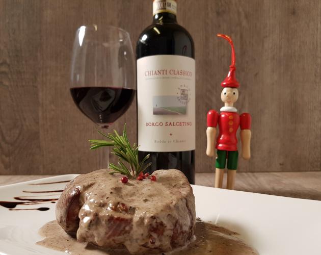 Da Pinocchio FOTO FILETTO AL PEPE VERDE-BOTTIGLIA-PINOCCHIO 2.jpg
